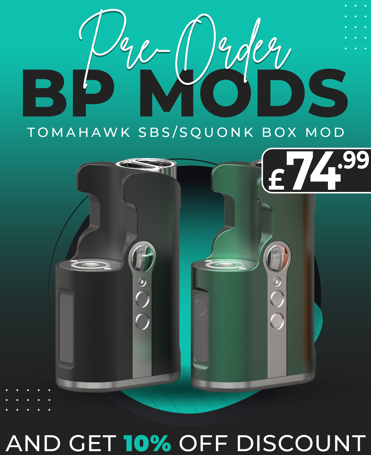 😱 BP MODS TOMAHAWK SBS SQUONK MOD 😱 - Ecig One